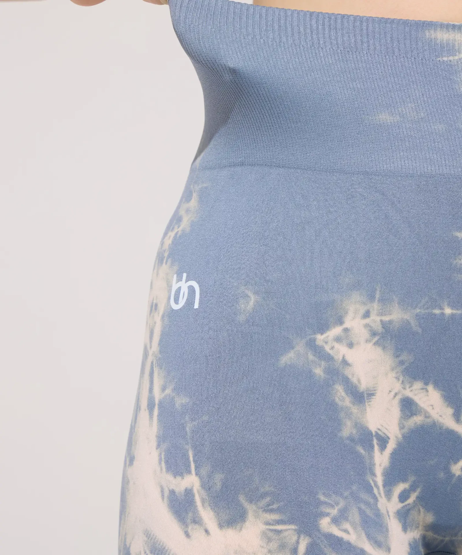 Basic Batik Desen Push Up Tayt - Mavi - Görsel 2