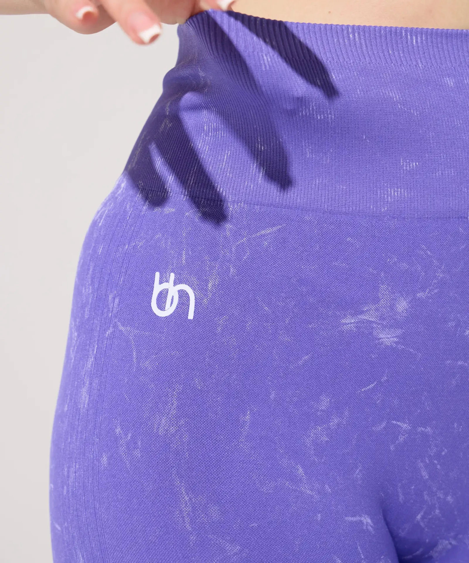 Basic Batik Desen Push Up Tayt - Mor - Görsel 2