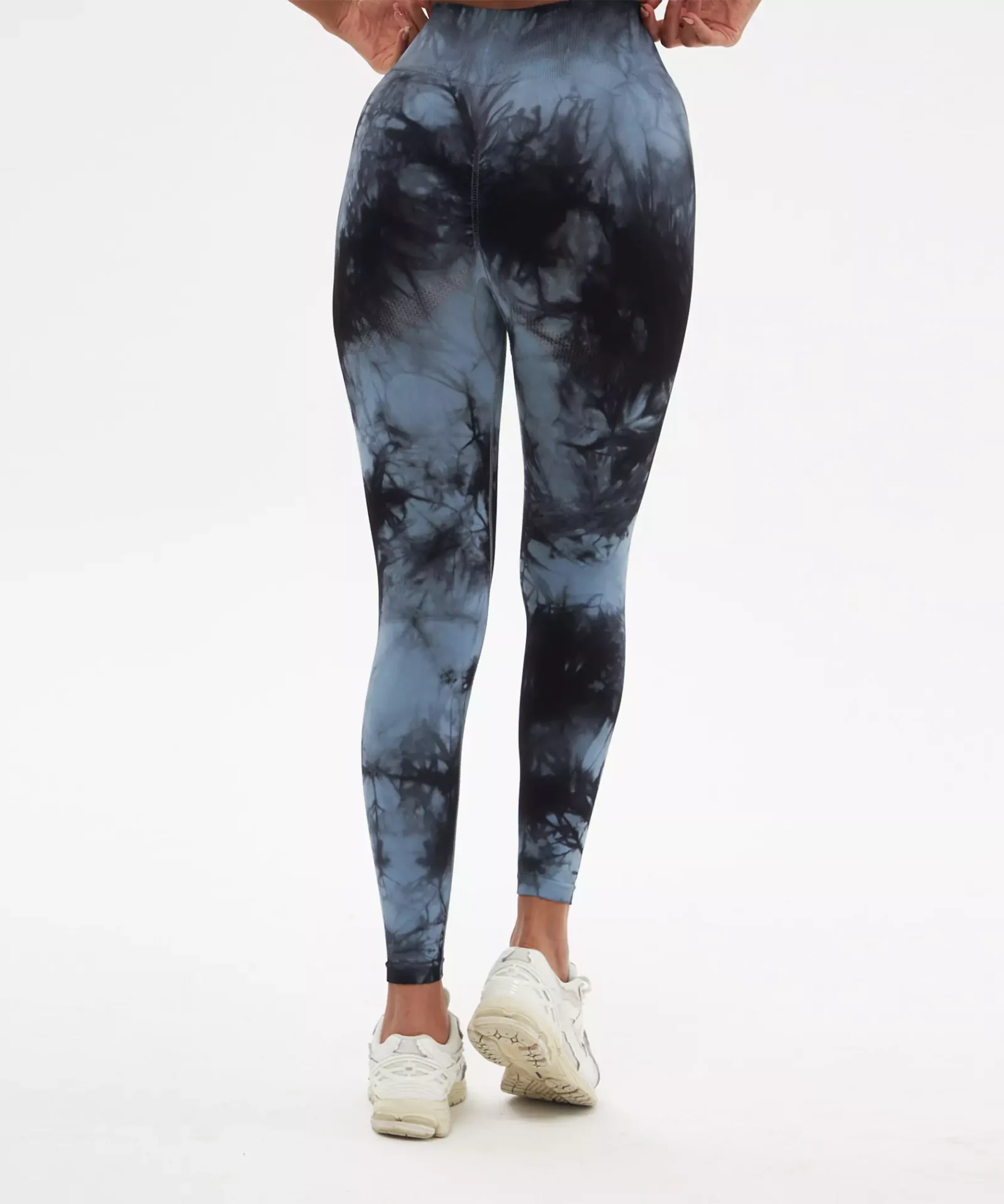 Opal Batik Desen Push Up Tayt - Mavi - Görsel 2