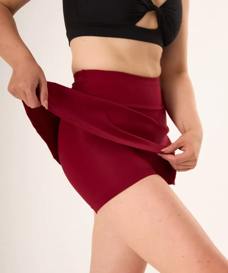 Linea Şortlu Tenis Eteği - Bordo