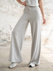 Kali Geniş Paça Yoga Taytı - Gri