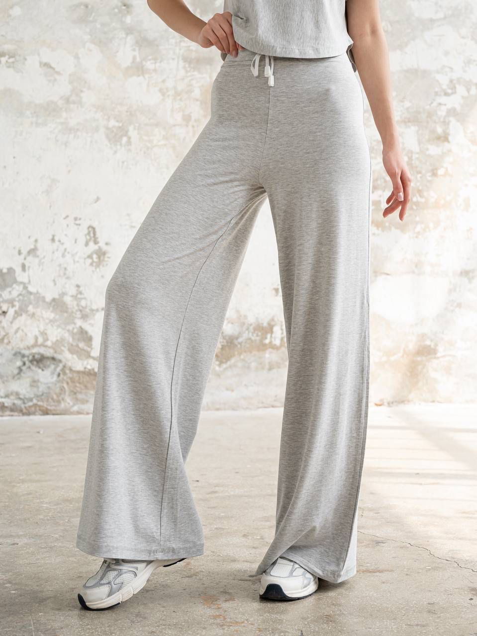 Kali Geniş Paça Yoga Taytı - Gri